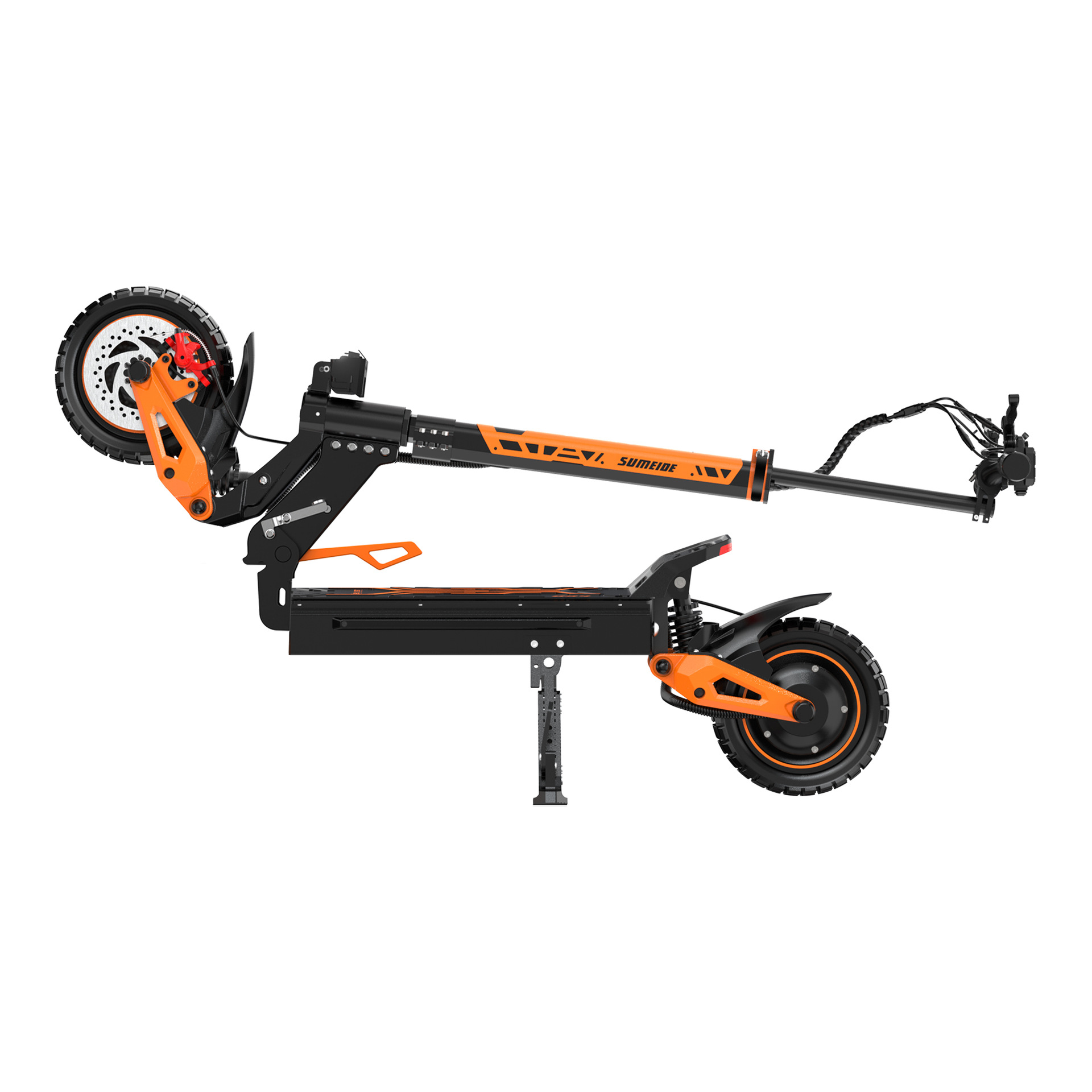 New adult foldable electric scooter with high power, long battery life, portable mini two-wheeled electric vehicle