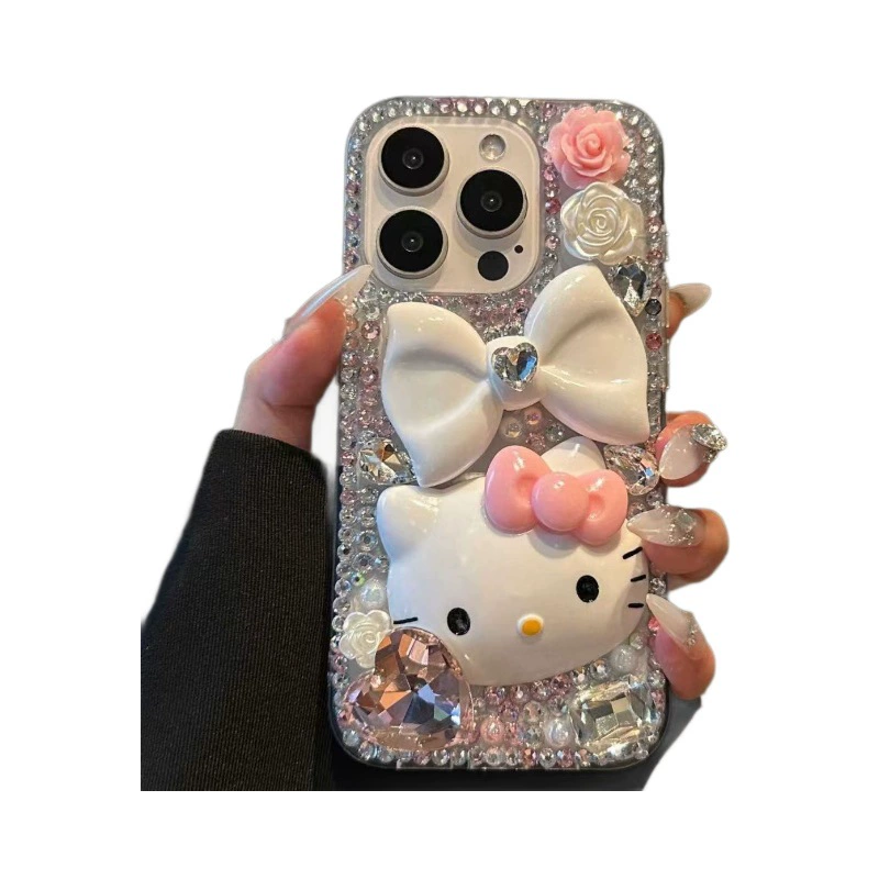 Хелло Китти, яблоко, iPhone16, защитный чехол с бантом, iPhone17, iPhone17 Pro, защитный чехол, осеняя защита