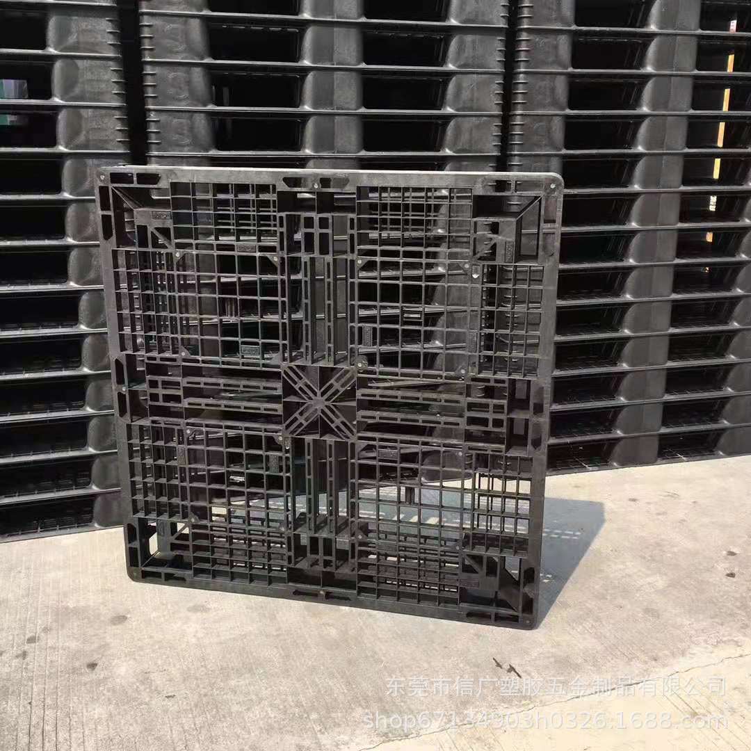 厂家供应黑色卡板防静电塑胶卡板塑料托盘电子厂卡板网络田字型双