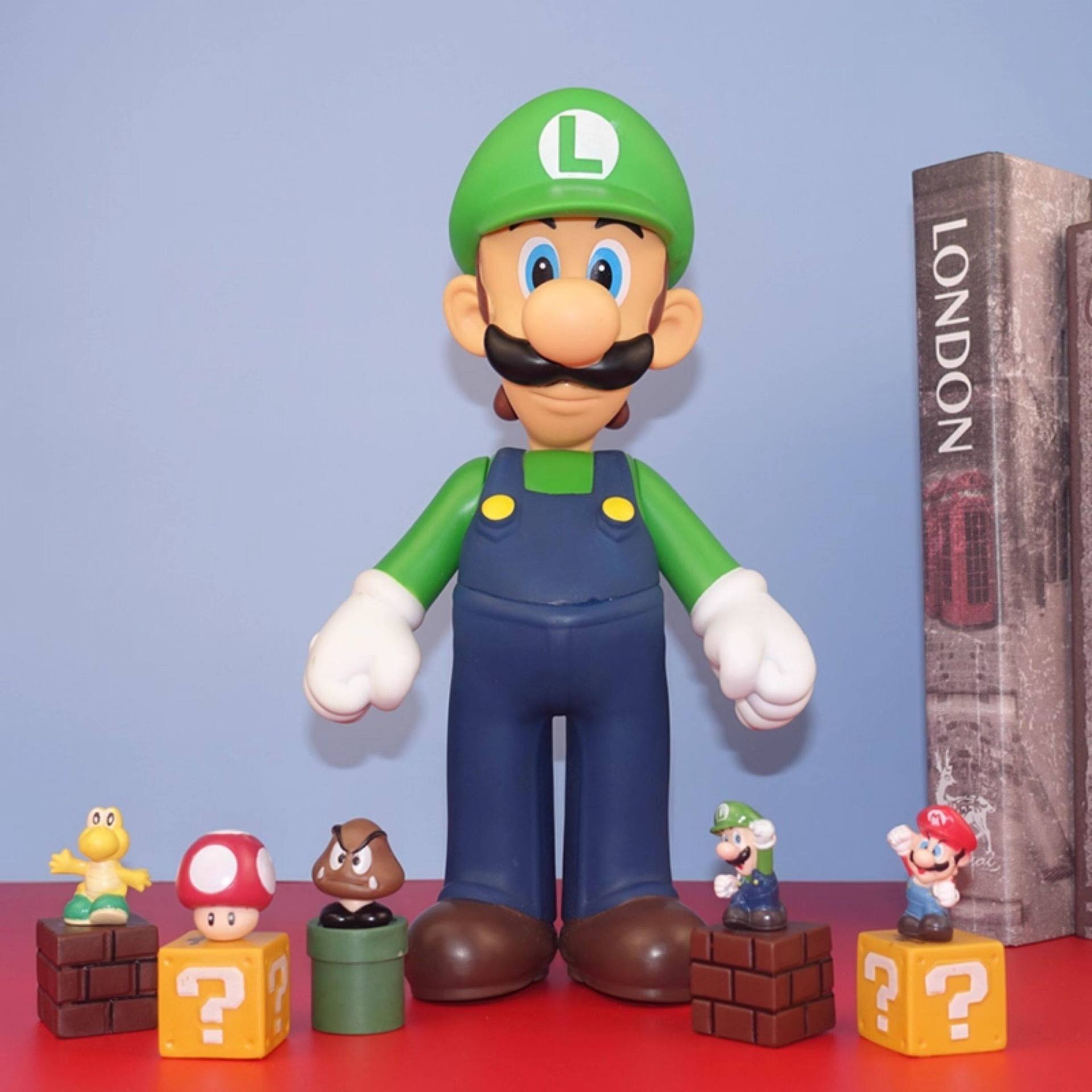 Super Mary juguetes móviles Mario hechos a mano modelo Bayoxi Mario Galaxy adornos muñecas grandes