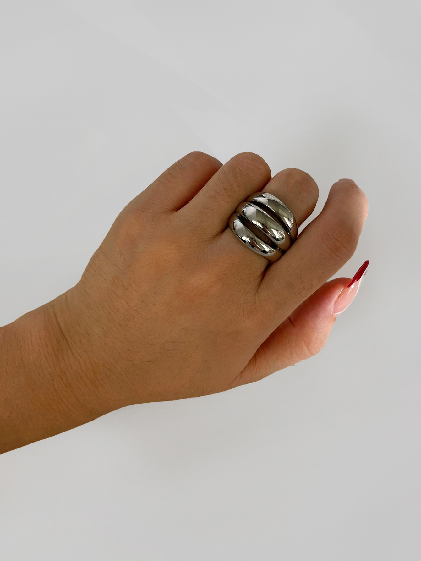 Simple Style, Classic Style Style 316L Stainless Steel Color Block Waterproof Non Tarnish Surgical Steel Simple Style Classic Style Rings For Women's