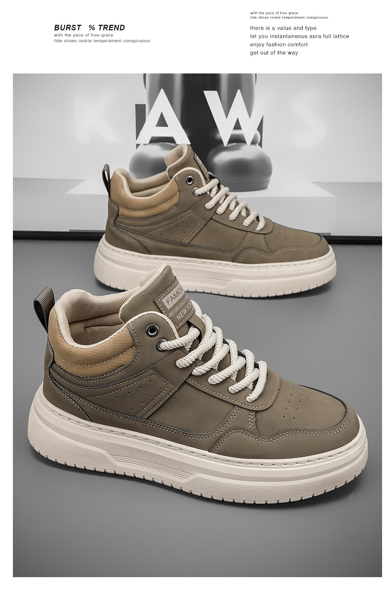 Männer herbst vielseitig casual board männer leder oberfläche wasserdicht sport dicke sohle höhe zunehmende büro_voghion.com