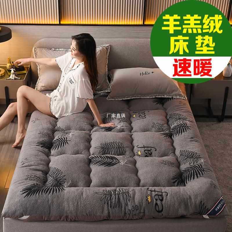 加厚羊羔绒床垫床褥1.5m床1.8米榻榻米护垫双人床褥子垫被2x2.2米