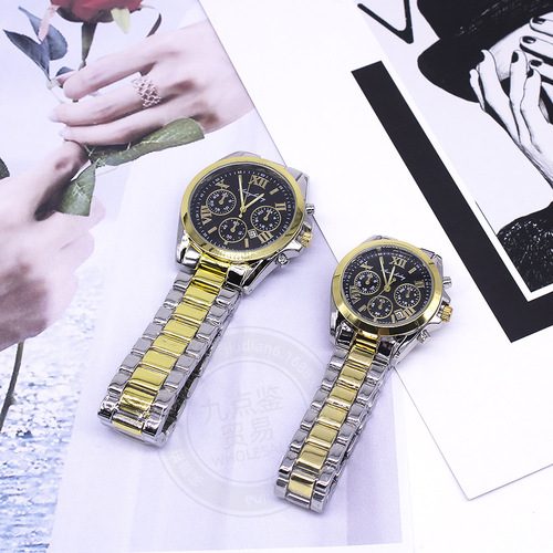 Couples wrist watch set new fashion couple bracelet watch set with box gift wholesale