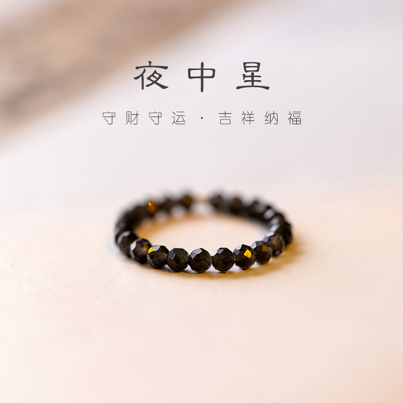 Cincin kristal runcing hitam sangat halus 3mm wanita desain unik gelang cincin kristal potong dalam stok grosir