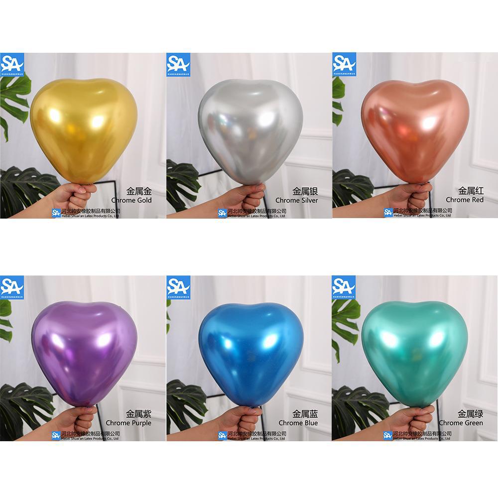 Shuai'an 5/10/12/18/36 pulgadas metal látex globo boda fiesta de cumpleaños decoración globo venta al por mayor
