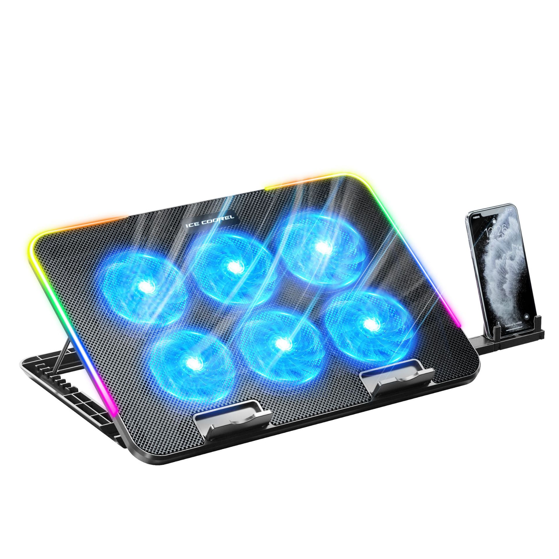 Core Ice Zun RGB E-sports series A9R portátil radiador portátil portátil portátil portátil base de enfriamiento luces ambientales coloridas