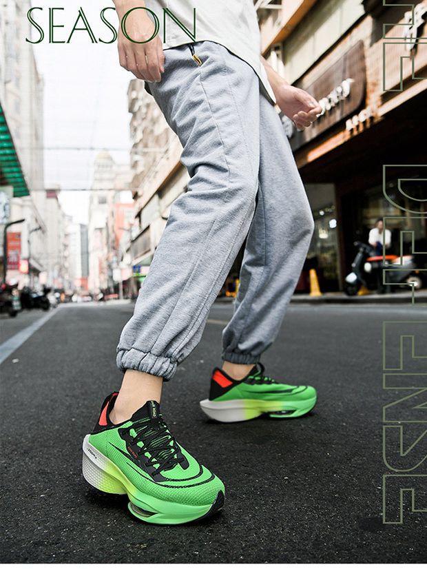 Profesional maratón tablero de carbono zapatillas hombres cojín aire absorción choque transpirable ligero Racing roto tres pareja zapatilla