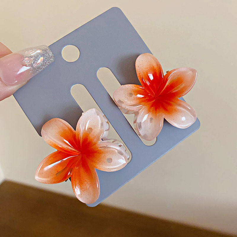 Super hada organza flor perla pinza para el cabello pinza dulce y elegante pinza de tiburón estilo literario de nicho accesorios para el cabello