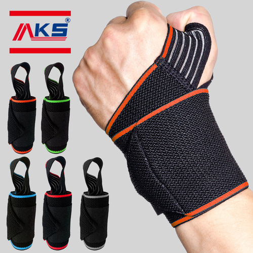 Cross-border sports compression wristband, wholesale Amazon men's elastic bandage nylon wrap pressure fitness sports wrist strap
