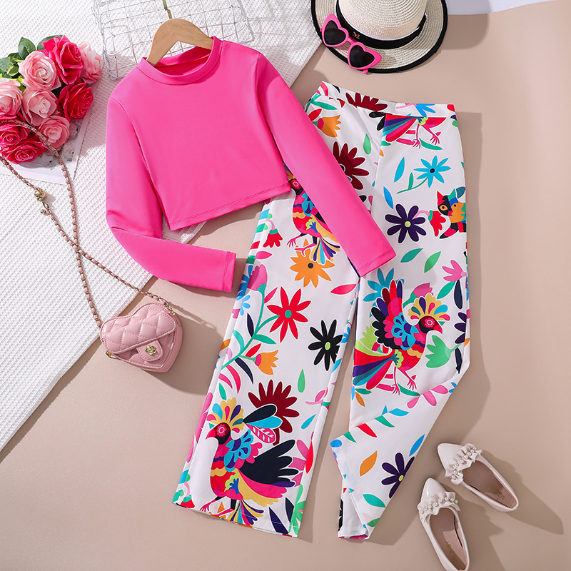 Meisjes legging set met print voor de herfst_voghion.com