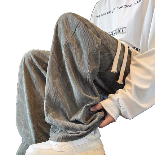 2025 New Loose Casual Pants for Men, Korean Style Trendy Versatile Pants, Summer Thin Model, Falling Sensation Wide Leg Floor-Length Pants