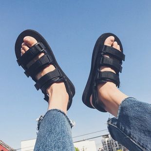 Sandals Men's Summer 2025 New Beach Sandals Couple Non-slip Casual Korean Style Student Two-way Slippers Men's Trendy