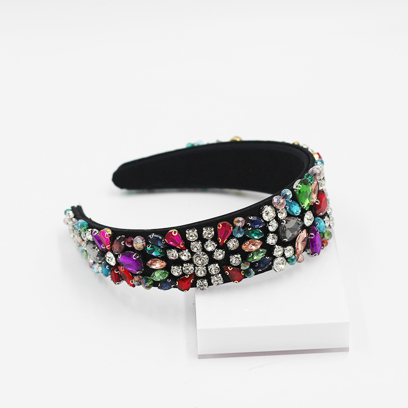 Fashion Baroque Diamond-studded Broad-brimmed Headband display picture 7