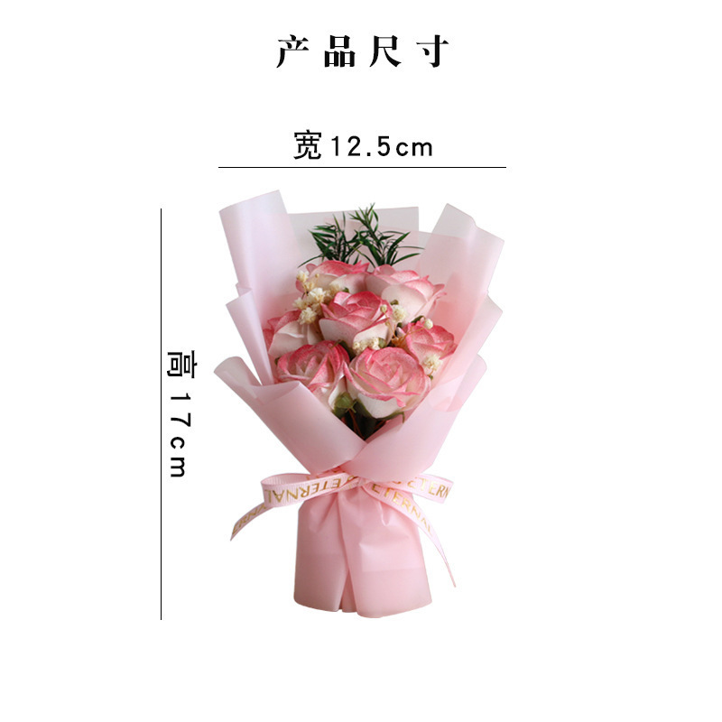 新款创意拇指玫瑰香皂花束情人节七夕送女友生日礼品7朵玫瑰花束|undefined