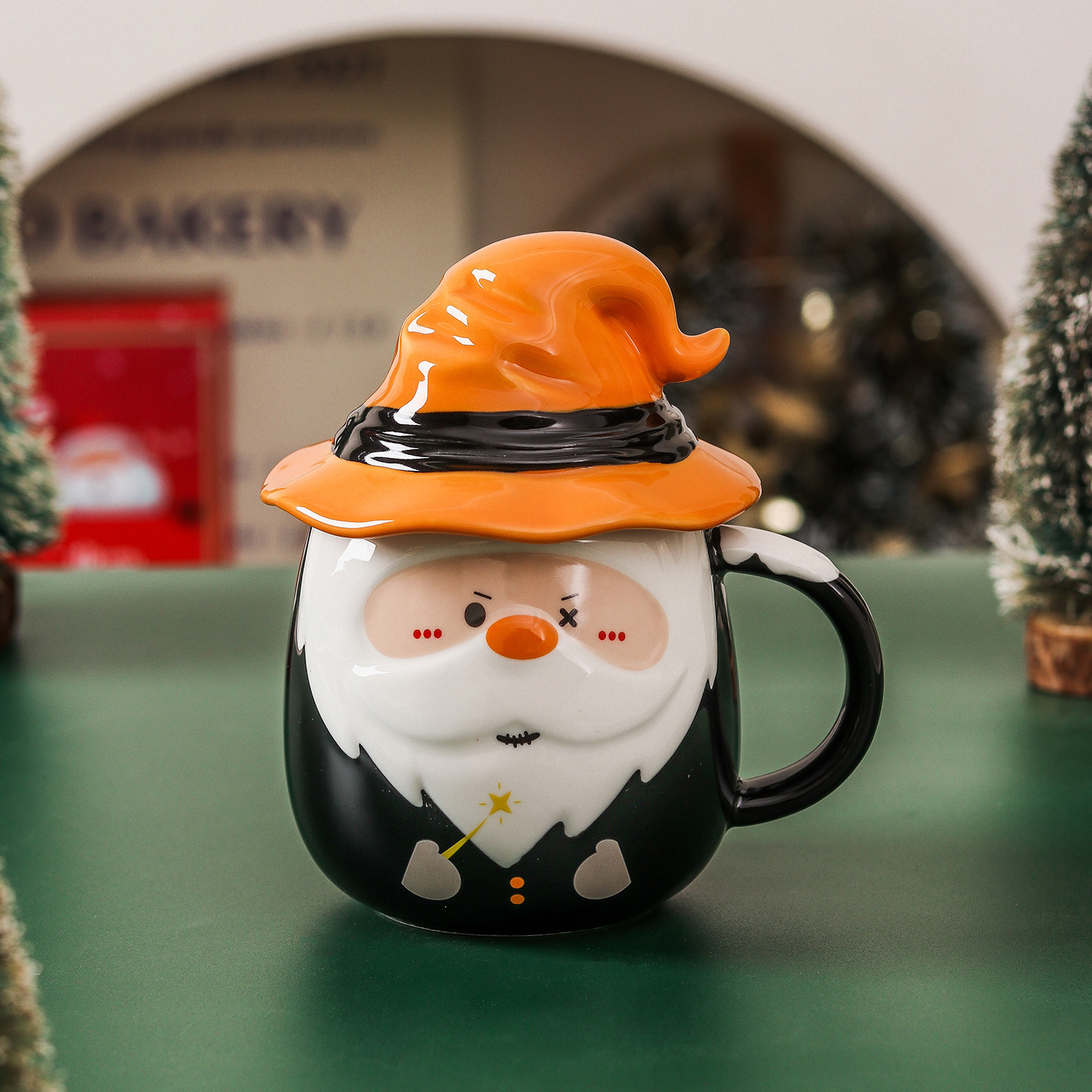 C Santa Claus cup + lid (orange)