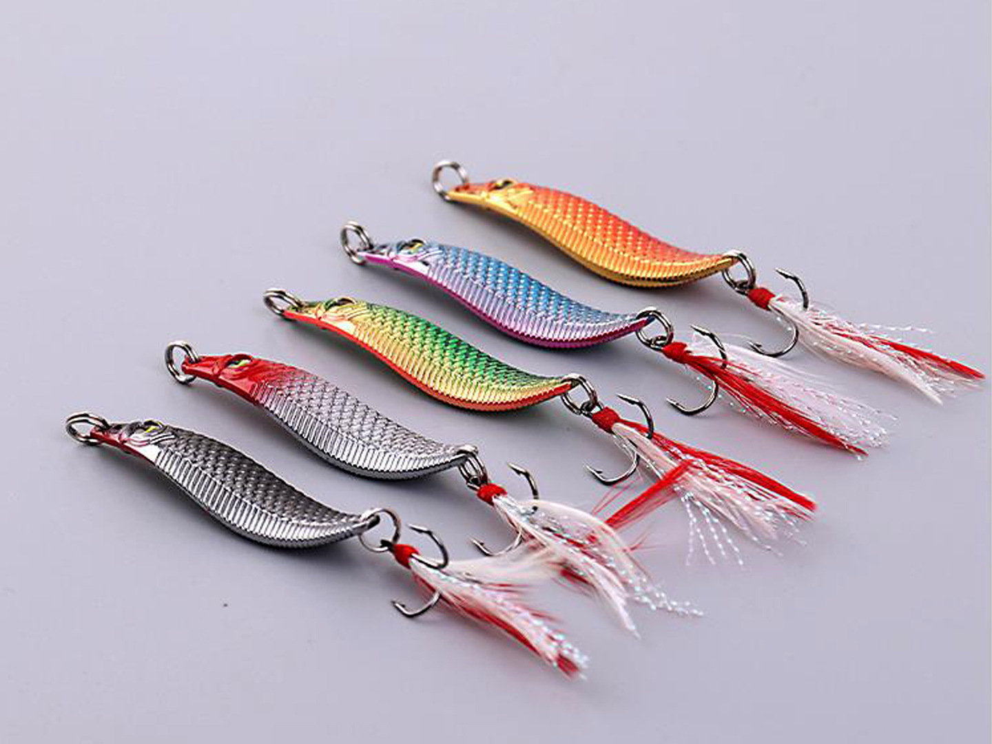 Flutter Willow Leaf Spoon Fishing Lures Metal Minnow Spoons Lure For Bass And Trout