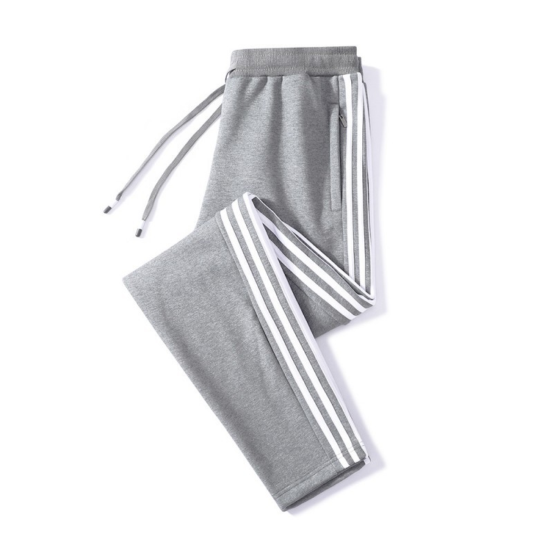 Algodón puro de cuatro colores L - 8XL grasa 95 algodón 2023 nuevo otoño y invierno para hombres tres barras sueltas y veludo