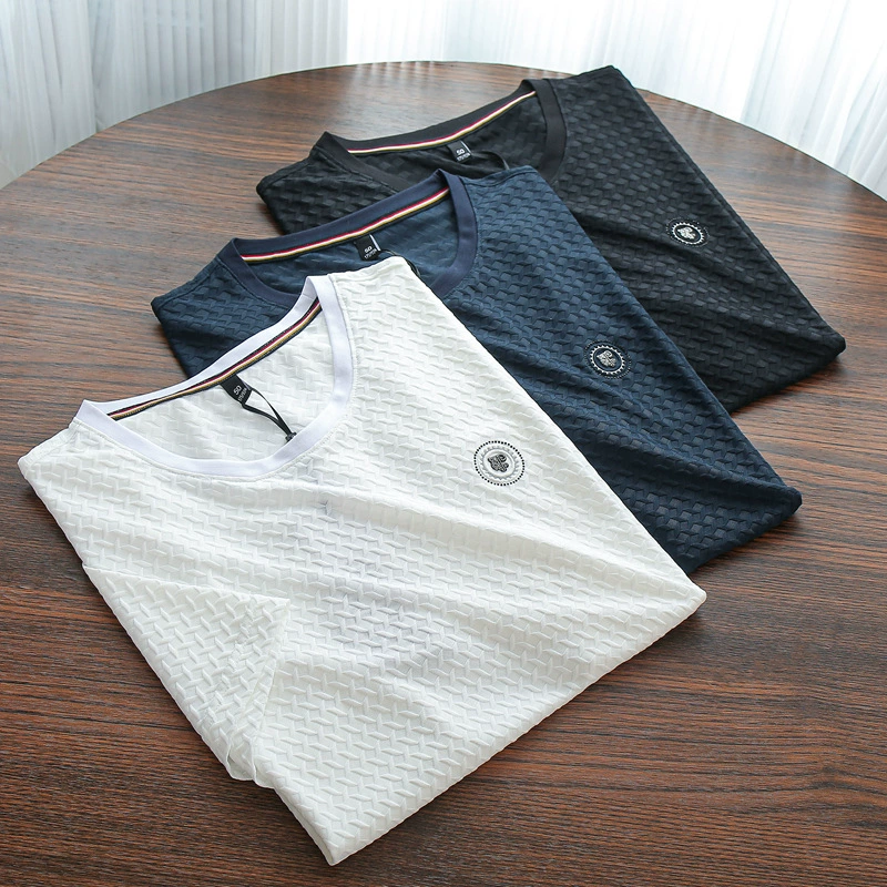 XL распродажа потеря, трехмерный трикотаж! Дышащий! Летняя тонкая мужская быстросохнущая футболка с короткими рукавами