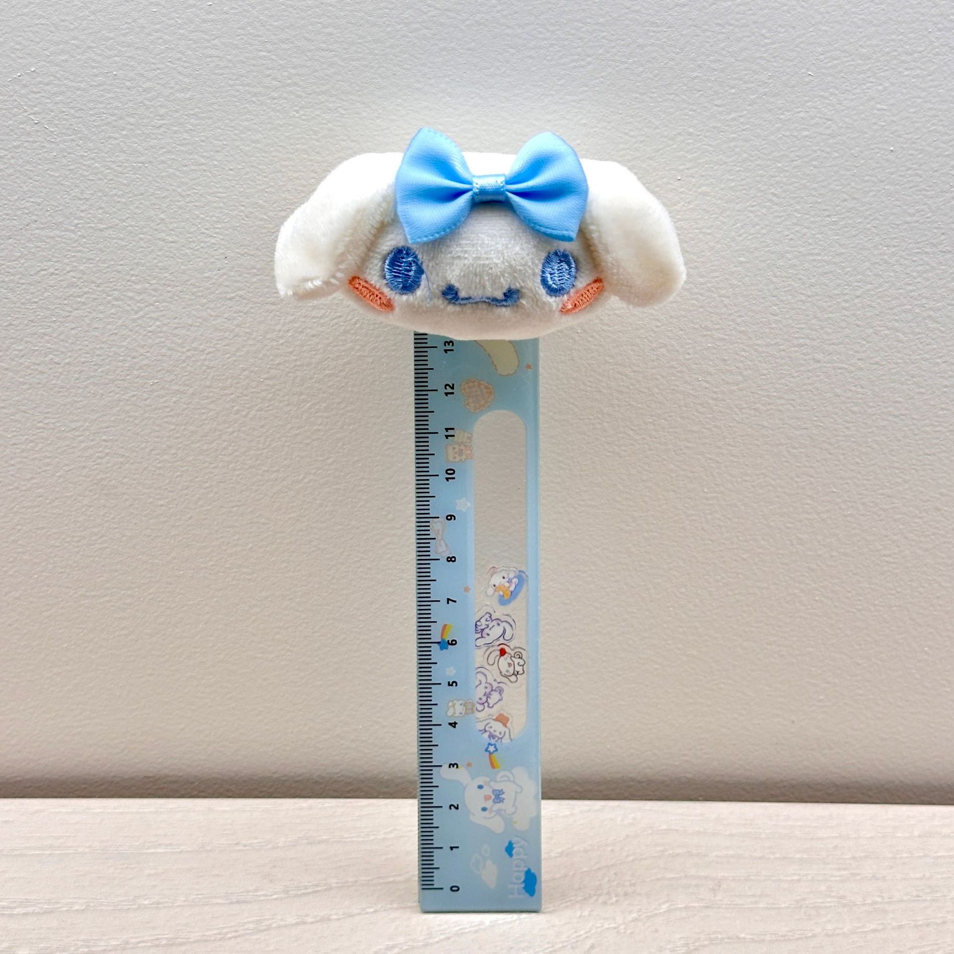 Regla de peluche Capiballa de alto valor de dibujos animados regla de música 15CM regla recta para estudiantes de medición y aprendizaje