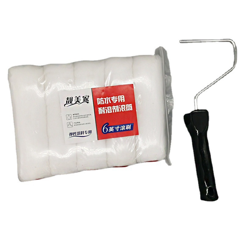 Nuevos productos para la venta de 6 pulgadas recto insertado alto elástico rodillo cepillo con mango sin esquina muerta cepillo rodante fábrica de fuente