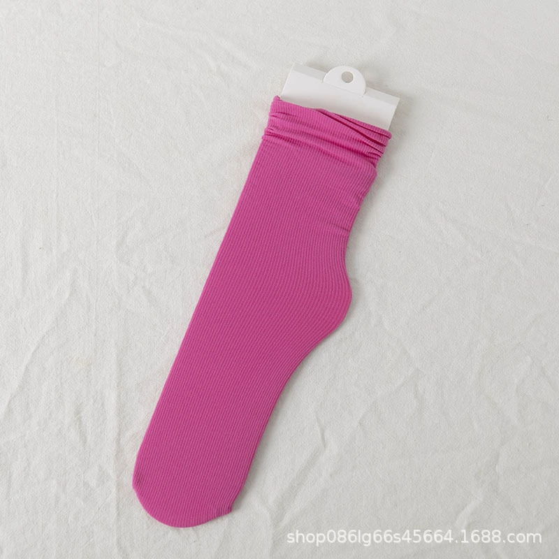 Velvet swan, Japanese summer thin knee socks, mid-length, Korean style