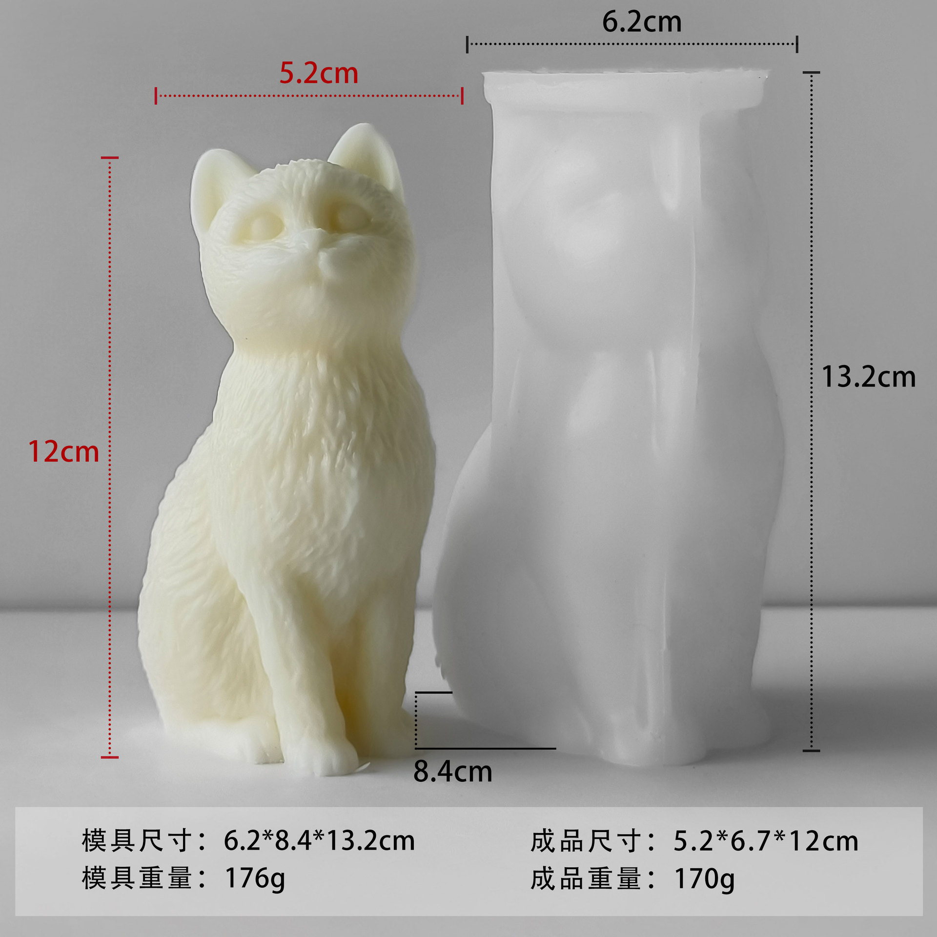 Jiahui-Mei, gato sentado, molde de cocina de cocina DIY, cinturón de cocina de bananas, adornos de cocina de cocina