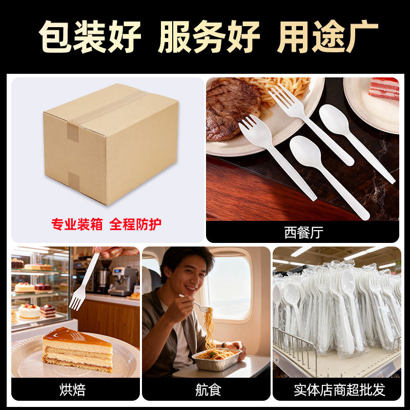 cucharas desechables cucharas comerciales de grado alimenticio cucharas de postre cucharas de frutas degradables tenedor engrosado endurecido cucharas desechables