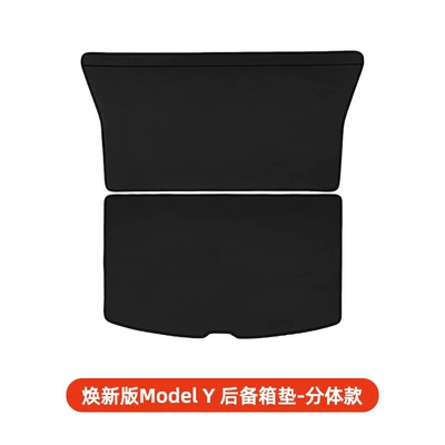 Suitable for Tesla's New Version of Trunk Mat - refreshed-model-y-trunk-mat-2-piece-set-black