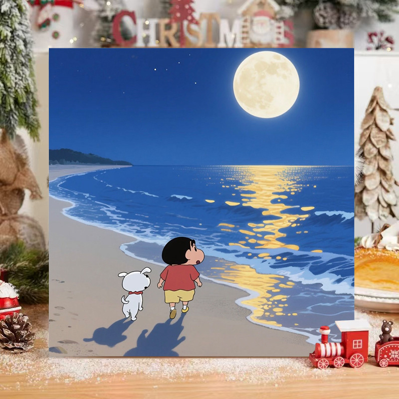 宮崎駿デジタル油絵DIY手描きぬりえ夏目友人帳ポニョ二次元アクリル画インスタ風|undefined