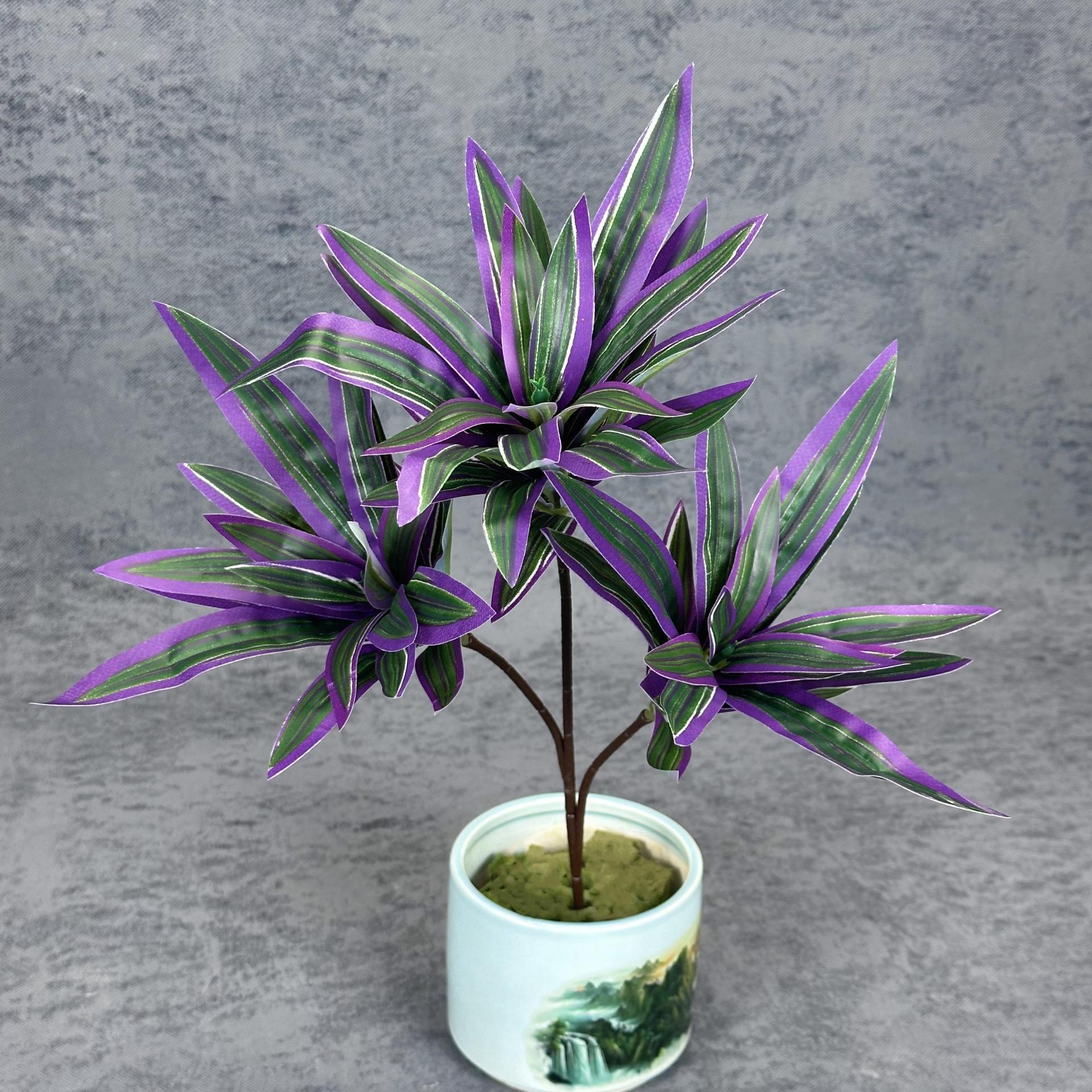 Planta Artificial de Lirio de Bambú con Borde Dorado de 3 Cabezas de PU para Bodas y Decoración del Hogar image 3
