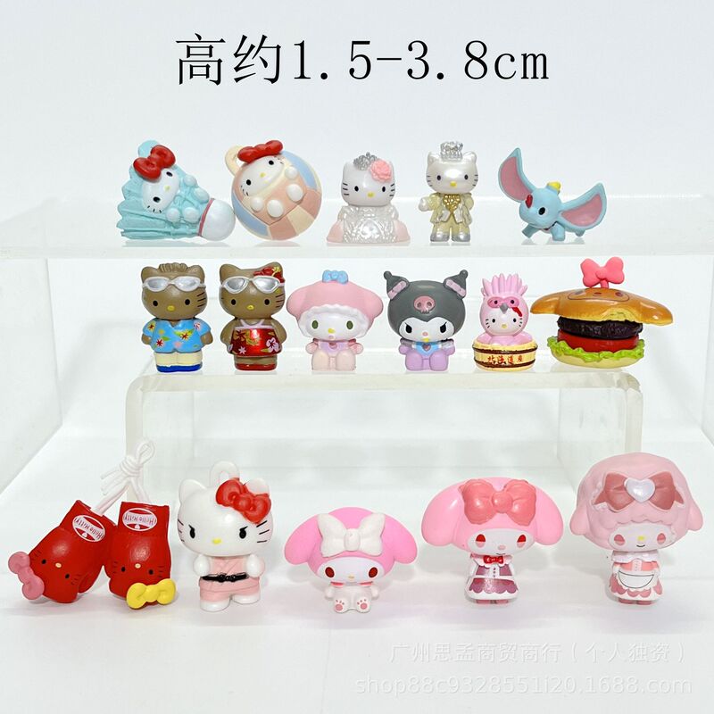 Hot Selling Bulk Goods Melody Kuromi DIY Cream Glue Mobile Phone Case Doll Desktop Ornaments Pendant Wholesale