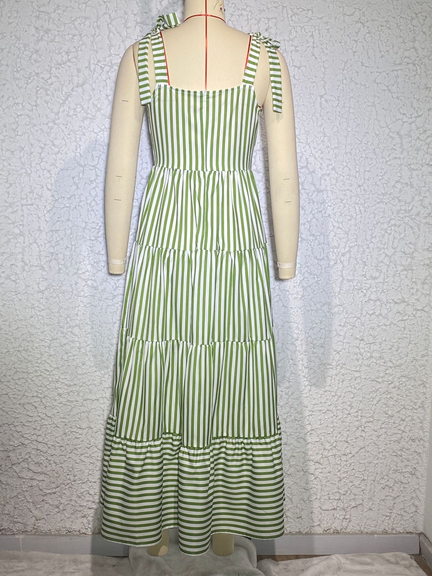 Women's A-line Skirt Fashion U Neck Printing Sleeveless Polka Dots Maxi Long Dress Daily display picture 25