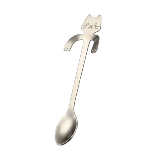 Manufacturer wholesale 304 stainless steel coffee spoon cat hanging spoon cafe commercial home use hanging cup cat spoon
