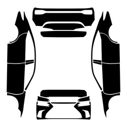 Car paint protective film Invisible Car Wraps, Tpu Pre-Cut - glossy-black-tpu-lexus-es