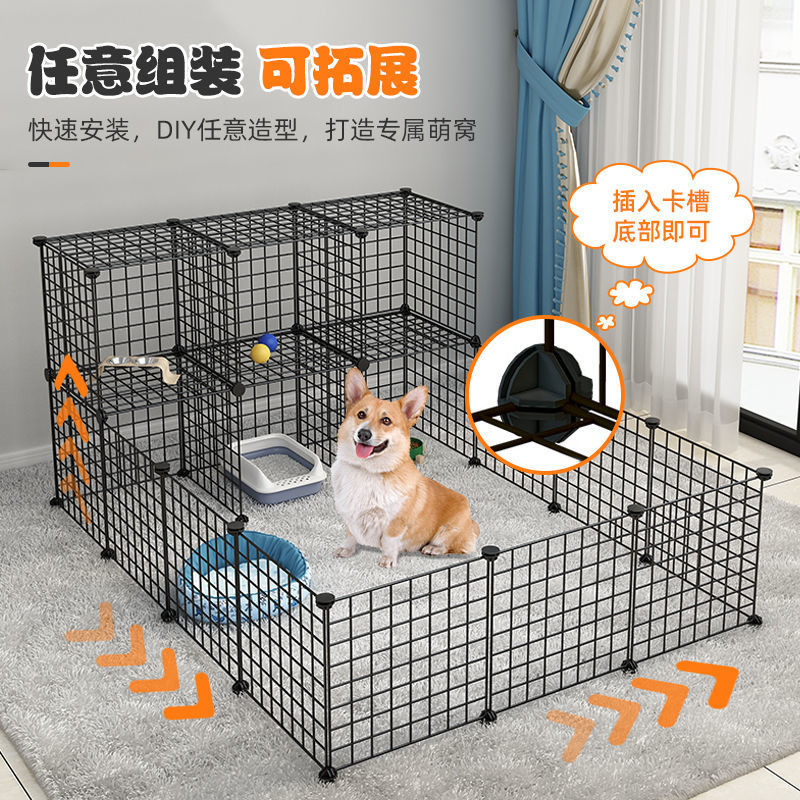 Dog fence, pet cage, small dog enclosure, indoor pet house for Teddy dogs with toilet area, special offer