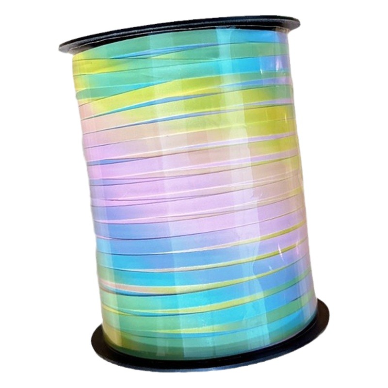 500 yardas láser cinta brillante ajuste globo cinta fiesta de cumpleaños tire bandera cordón corbata globo cinta