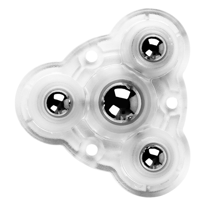 New Home Four-Bead Punch-Free Pulley Adhesive Universal Pulley Plastic Small Caster Wear-Resistant Household Hardware Accessories