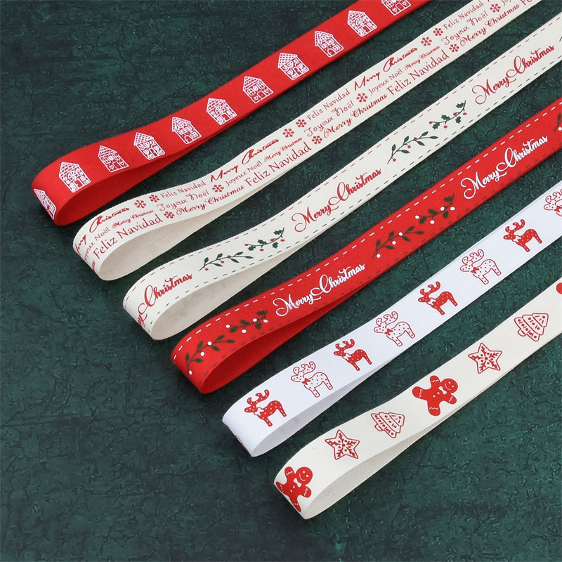 Amazon cinta de algodón de Navidad simple embalaje festivo DIY cinta ramo de flores hecha a mano cinta pastel horneado cinta