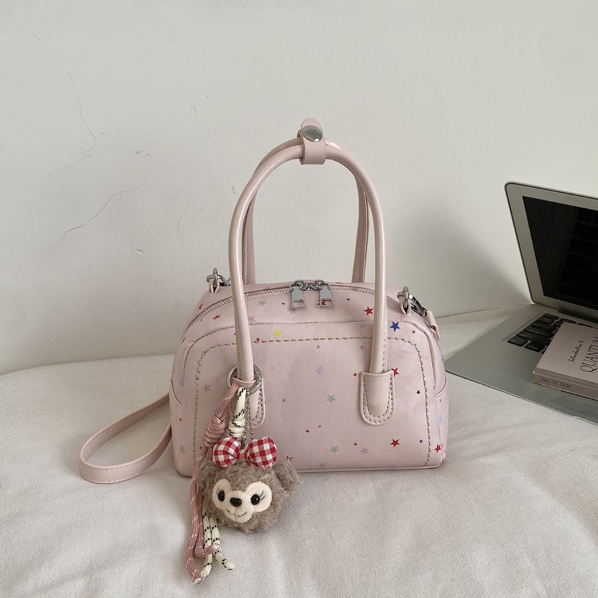 Nicho flor impresión bolsos pequeños bolsos de transporte de hombro bolsos de brazo de moda diarios bolsos portátiles image 8