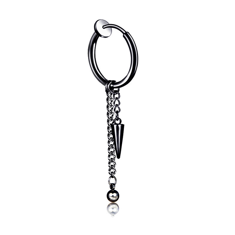 1 Piece Quantity Daily Occasion Hexagram Stainless Steel Hip-Hop Punk Drop Earrings Ear Cuffs Earrings