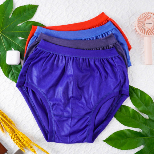 Wholesale Non-cotton Triangular Briefs for Middle-aged and Elderly Men, Loose High-waisted Plus Size 
