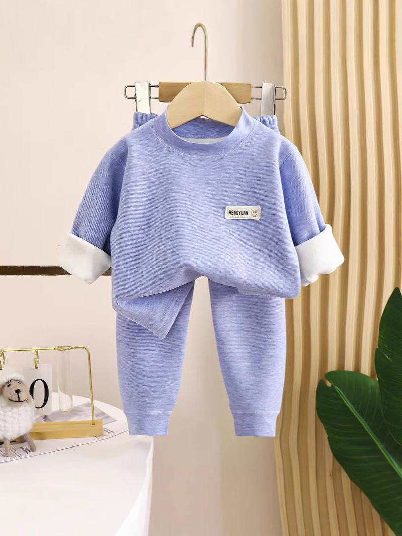 Trajes de calentamiento para niños más terciopelo engrosado otoño y invierno nuevo bebé ropa interior de fondo ropa interior de otoño para niños pantalones de otoño para niños