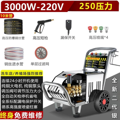 High pressure car wash water gun water gun household 220V cleaning - 30kw250-pressure-220v-10m-tube-household-model