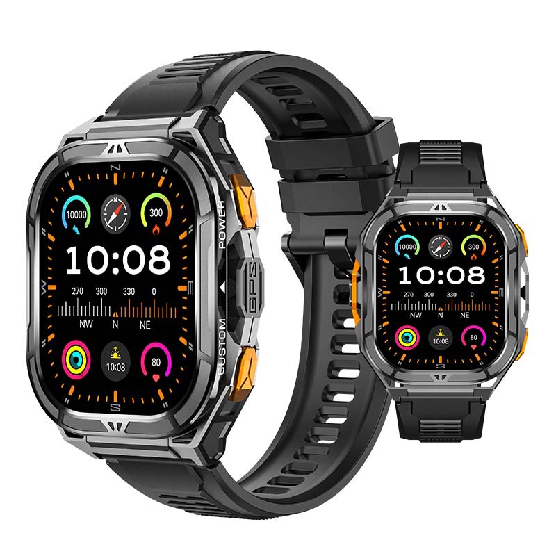 X5 Smart Watch Bluetooth Call AMOLED Screen GPS Altitude Pressure Compass 5ATM Waterproof Outdoor Three-proof
