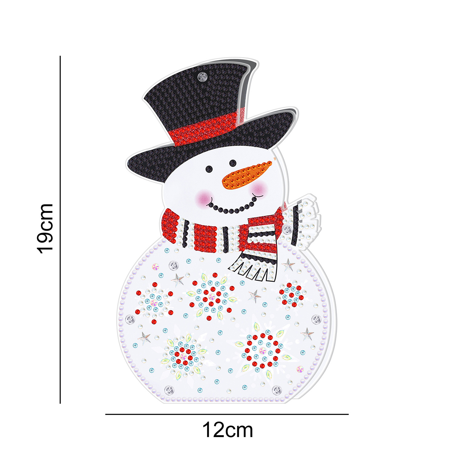 Accesorios para pintura con diamantes, luces decorativas, adornos navideños, muñeco de nieve LED para pintura con diamantes, árbol de Navidad, pintura decorativa para sala de estar.