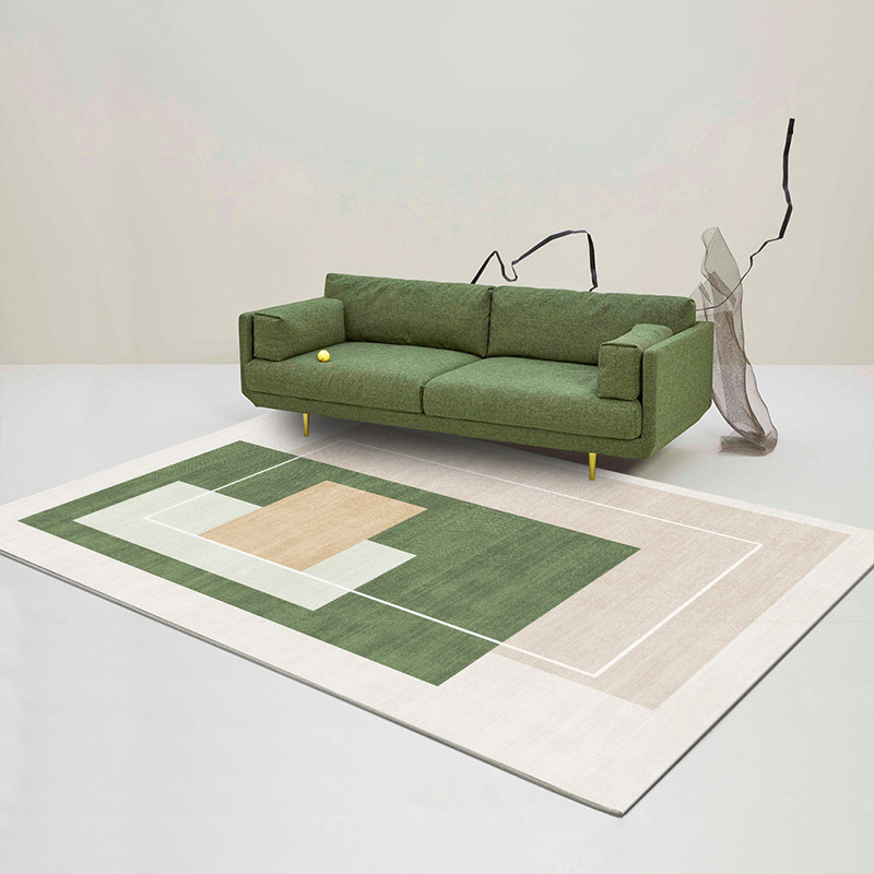 Alfombra de la sala de estar de estilo japonés alfombra nórdica geométrica alfombra de lujo ligero cubierta completa habitación en casa dormitorio manta de noche