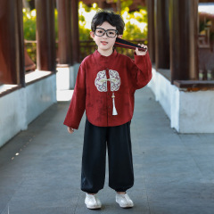 男童中国风汉服套装春秋款新款宝宝古风新中式中秋节国庆节表演服