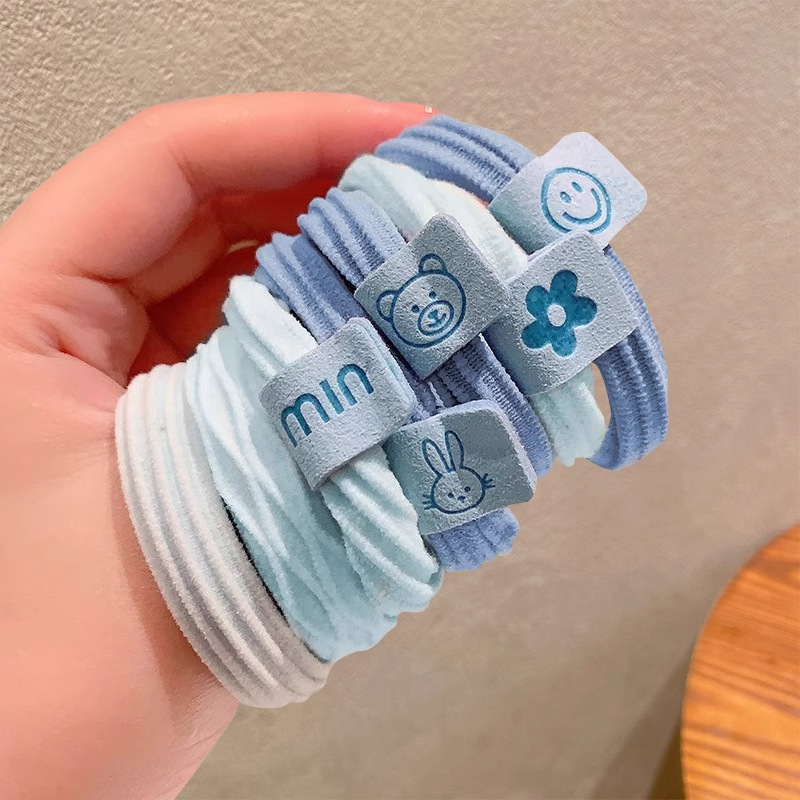 Cuerdas de cabello de dopamina para mujeres sin costuras, cuerdas de cabeza de alta elasticidad, anillo de cabello de correa simple y duradero, adorable tocado de niña