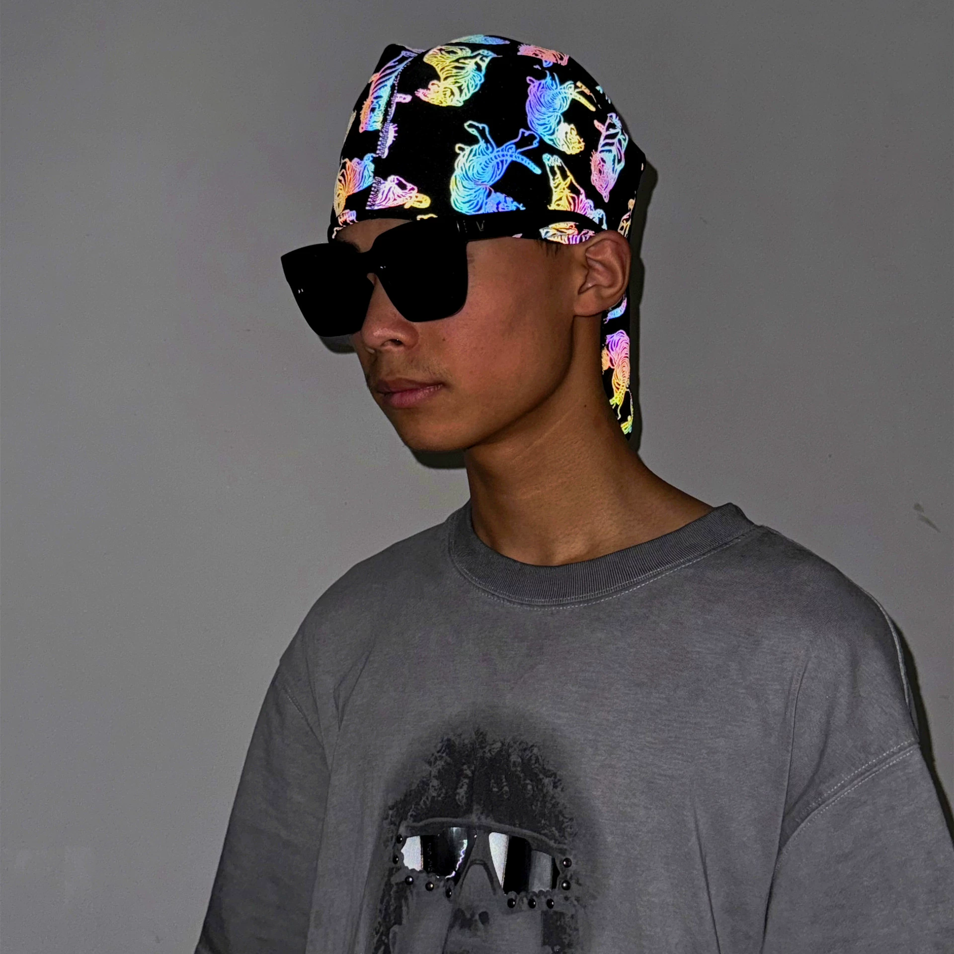 Многофункциональная красочная светоотражающая маска-платок для мужчин и женщин, дышащий шейный платок для езды на велосипеде на открытом воздухе, трансграничный волшебный капюшон Amazon